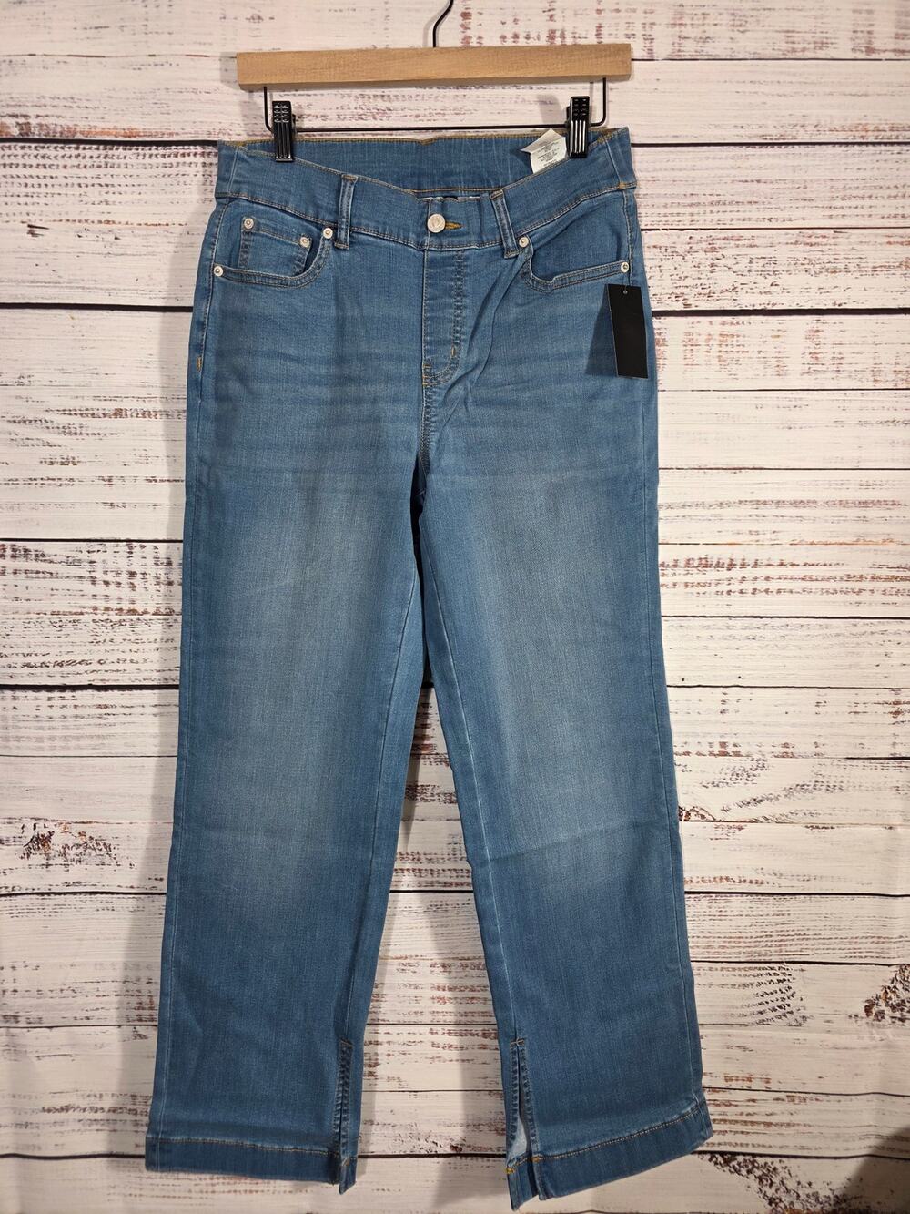 Denim & Co. Adaptive Women's Jeans Blue Size 10 straight leg Denim